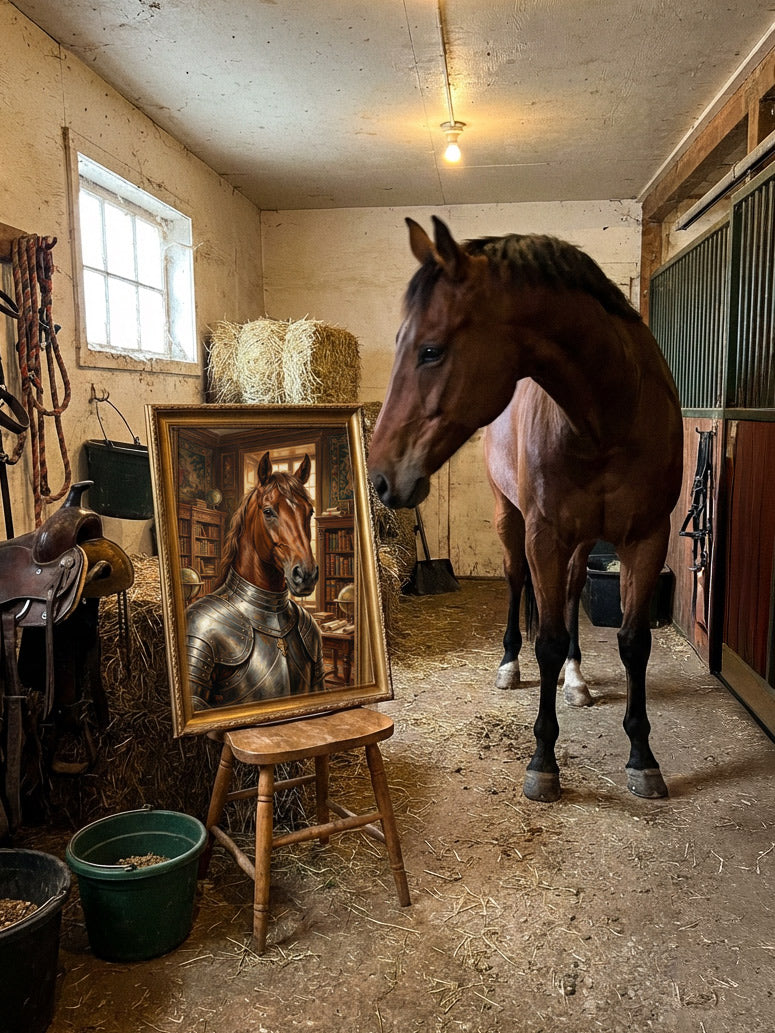 Custom Drawn Horse Portrait